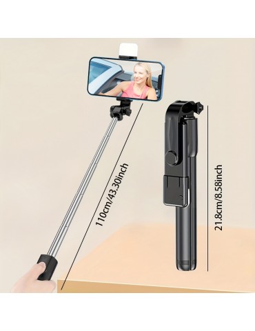 Selfie Stick Tripod Mobile Phone Holder Photo Desktop Live Shooting Bluetooth Remote Control