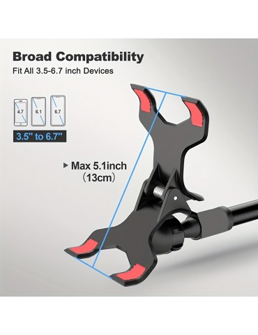 Gooseneck Cell Phone Holder, Universal 360 Flexible Phone Stand Lazy Bracket Mount Long Arms Clamp For Phone 13 Pro Xs Max XR X 8 7 6 6s Plus And Other 3.5~6.7'' Device